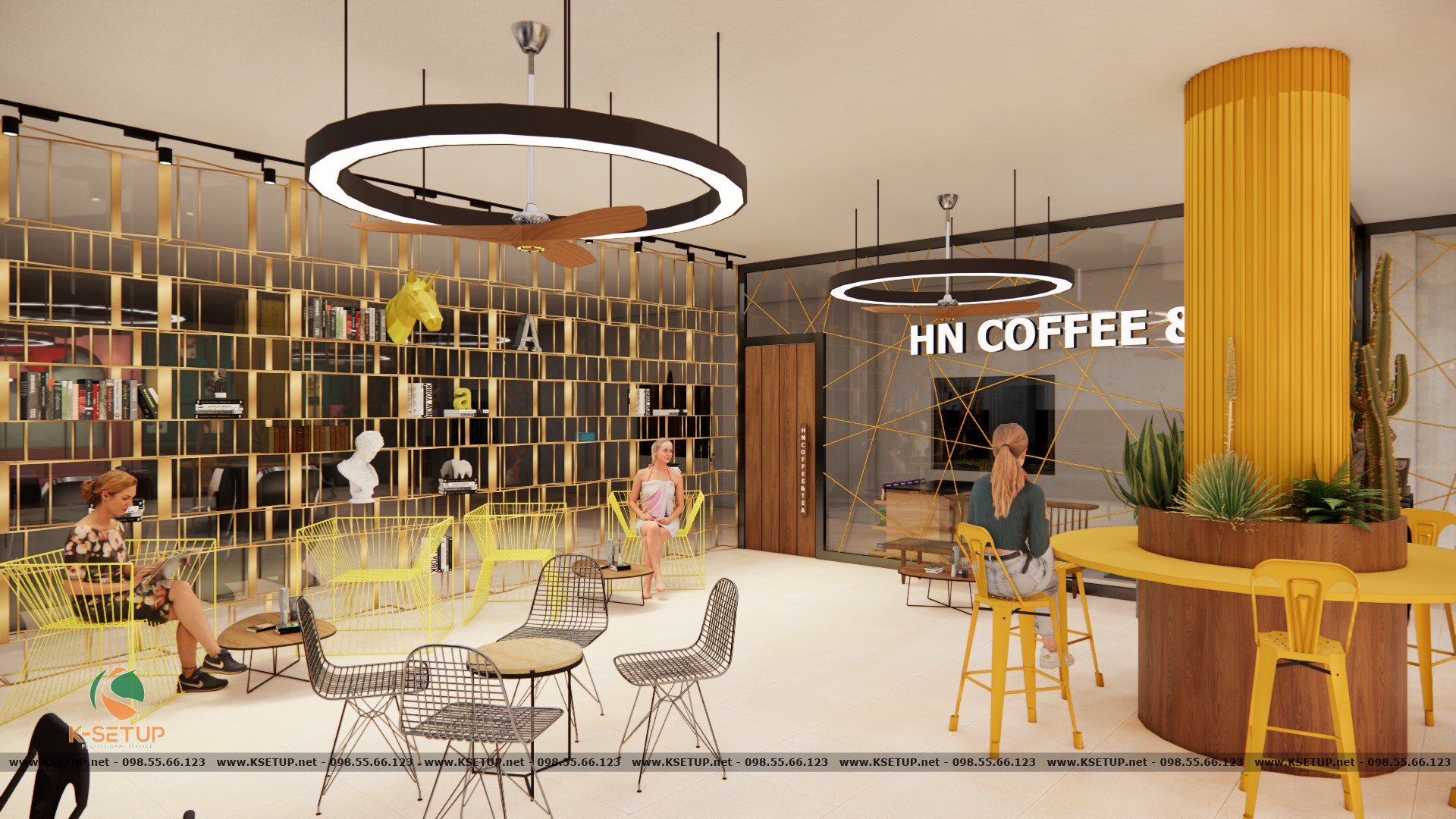 thiết kế quán cà phê