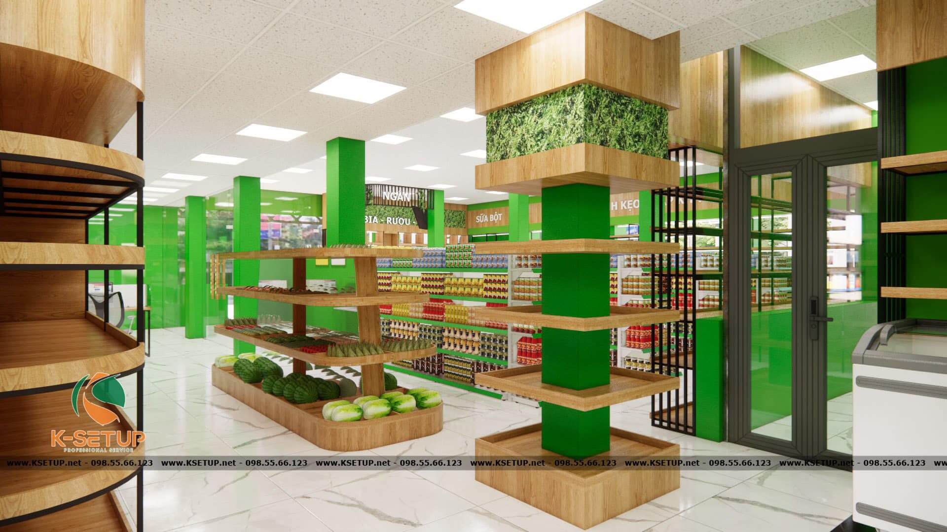 thiết kế siêu thị