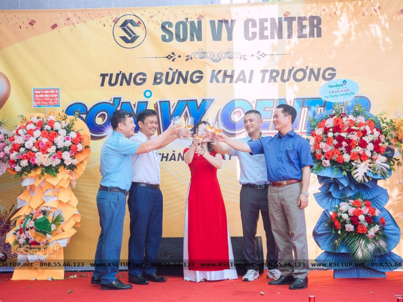 mẫu trang trí khai trương
