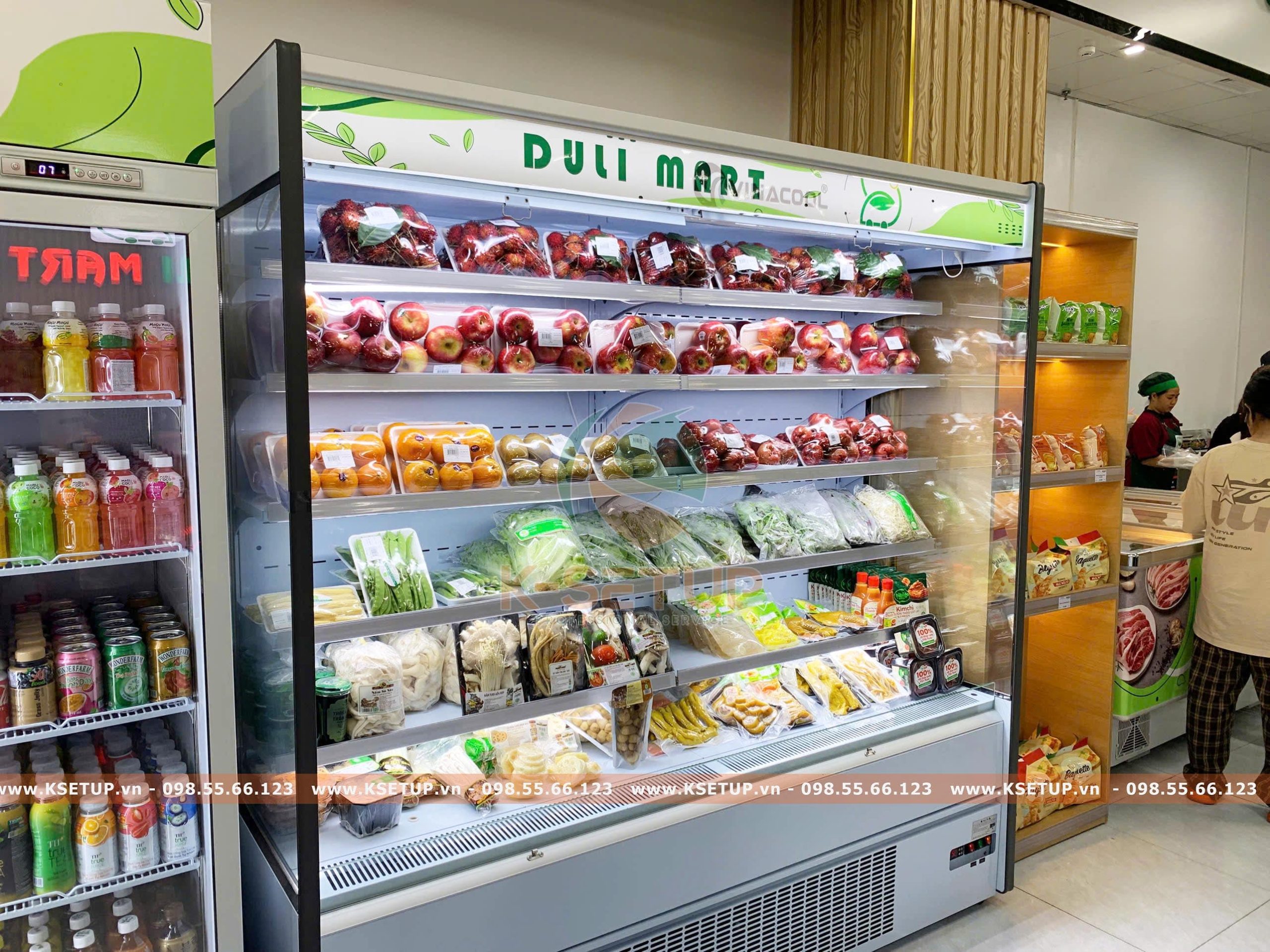 Thiết bị tủ mát, tủ đông tại siêu thị Duli Mart