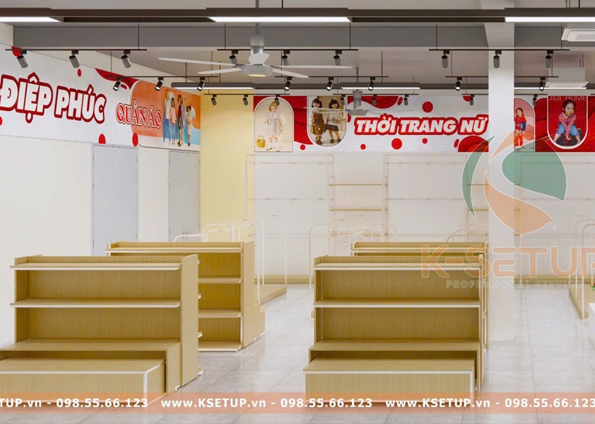 bố trí quầy kệ siêu thị tối ưu