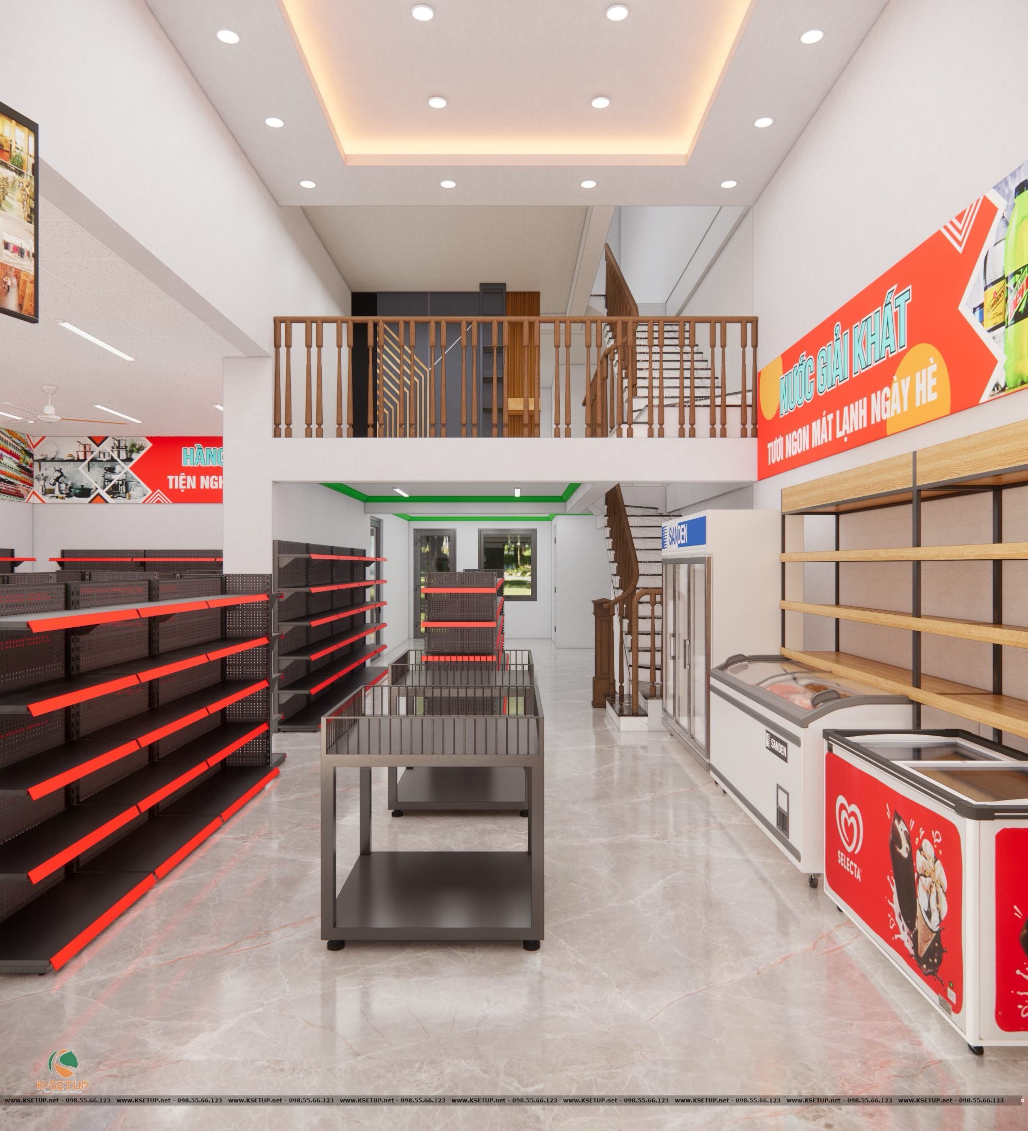 thiết kế layout siêu thị nhỏ