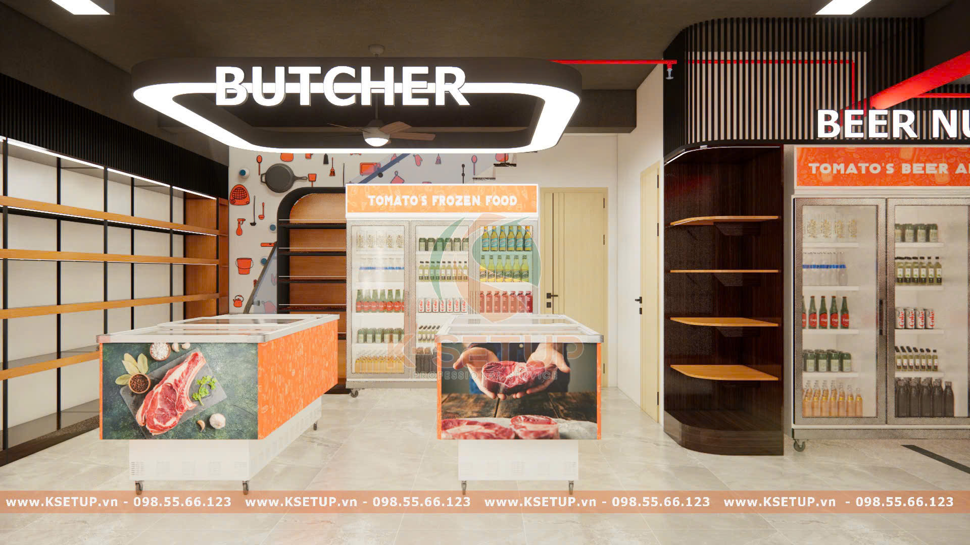 lựa chọn đèn chiếu sáng cho siêu thị