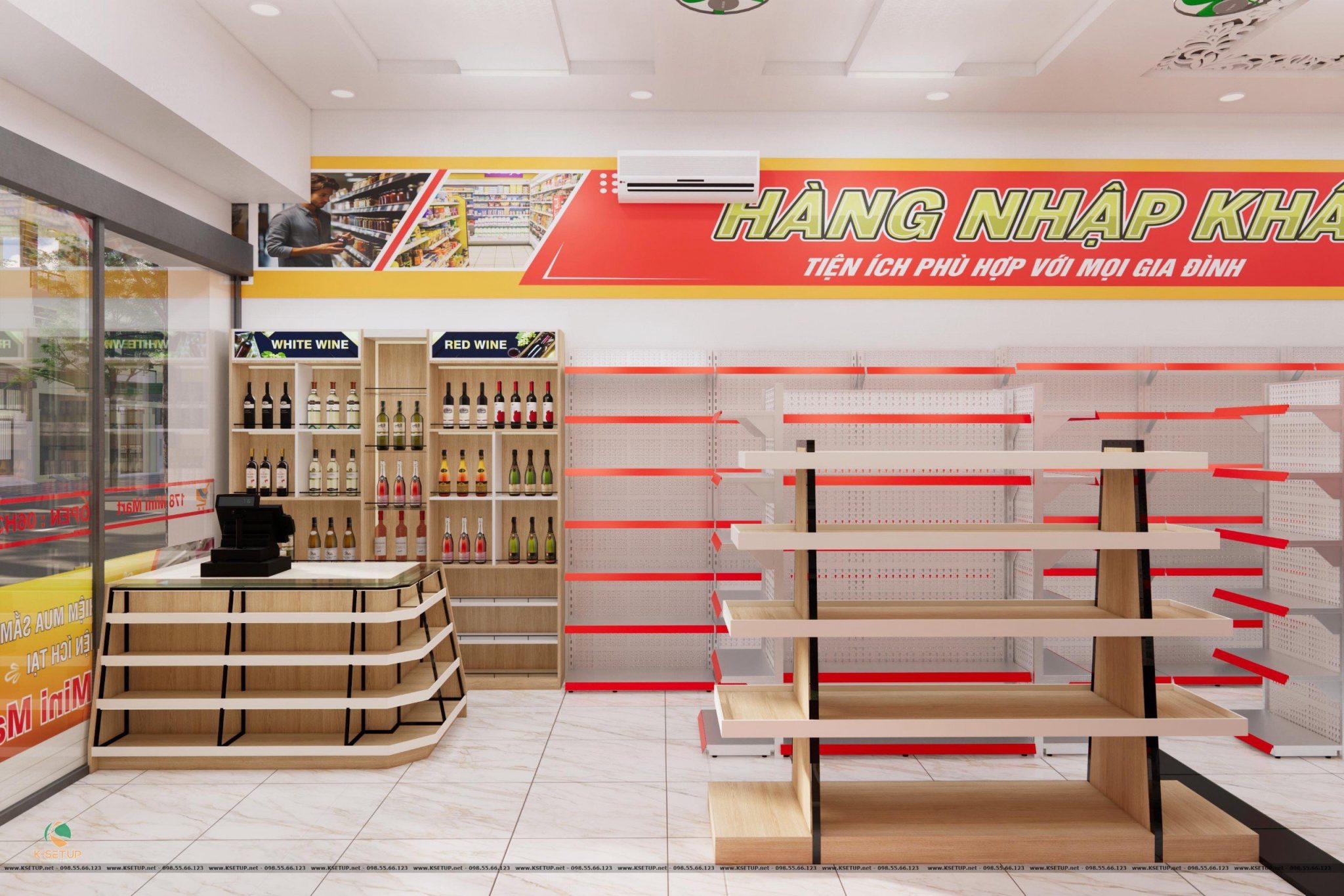 Thiết kế cửa hàng tiện lợi 24h